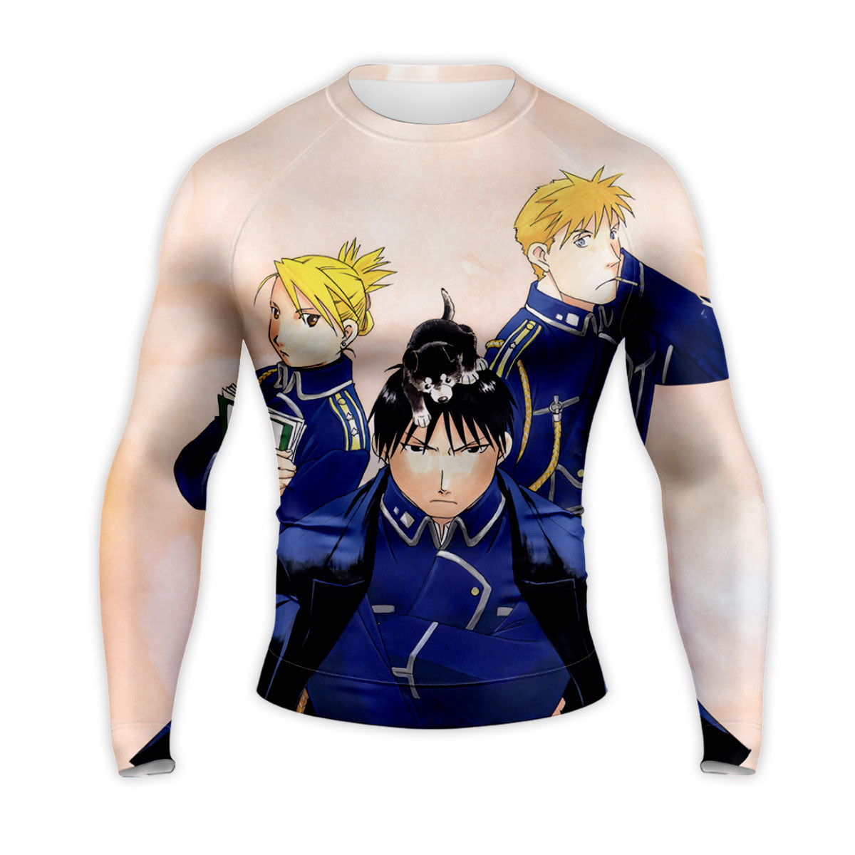 Fullmetal Alchemist Roy Mustang With Cat Anime Apparel
