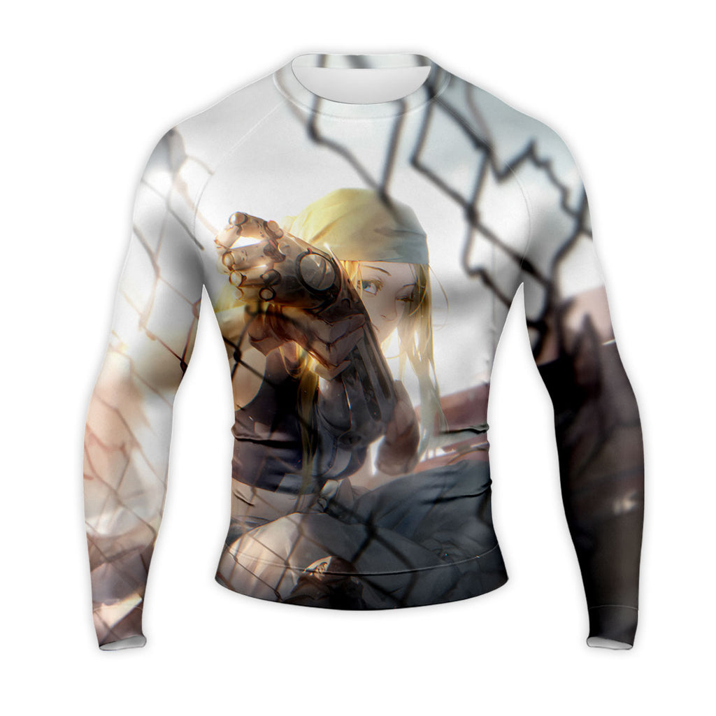 Fullmetal Alchemist Winry Resting By Fence Anime Apparel
