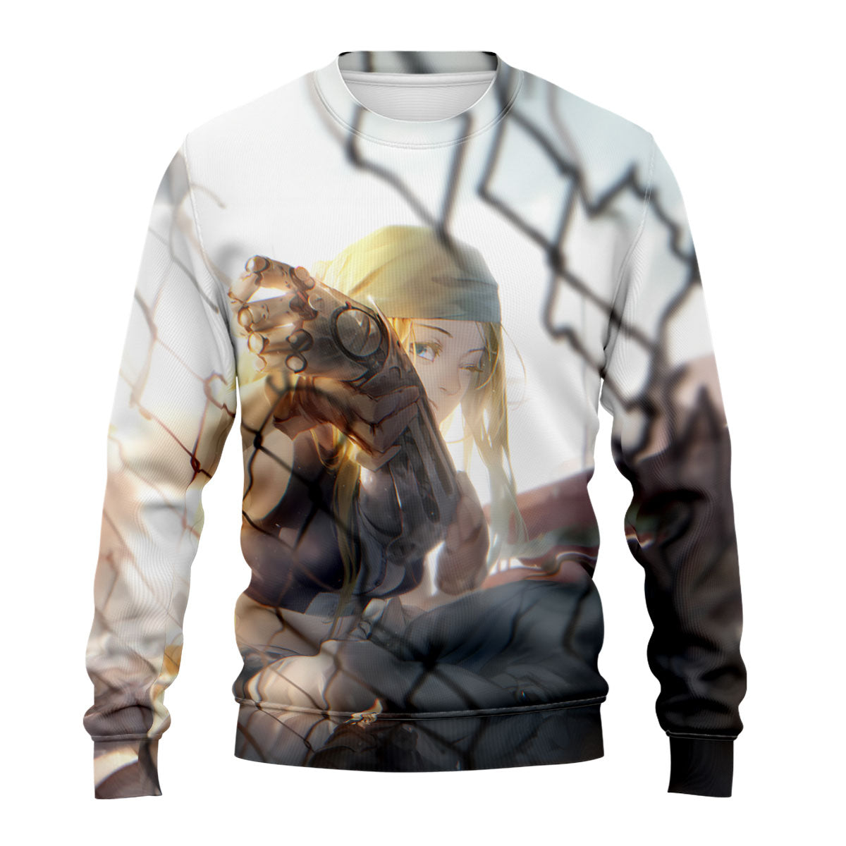 Fullmetal Alchemist Winry Resting By Fence Anime Apparel
