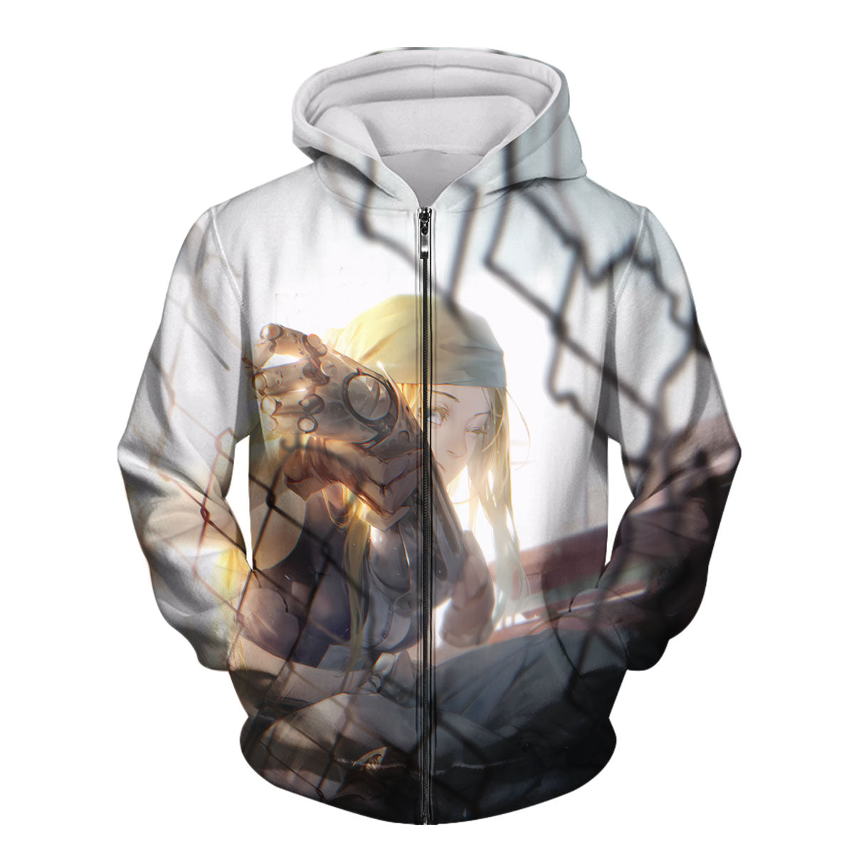 Fullmetal Alchemist Winry Resting By Fence Anime Apparel
