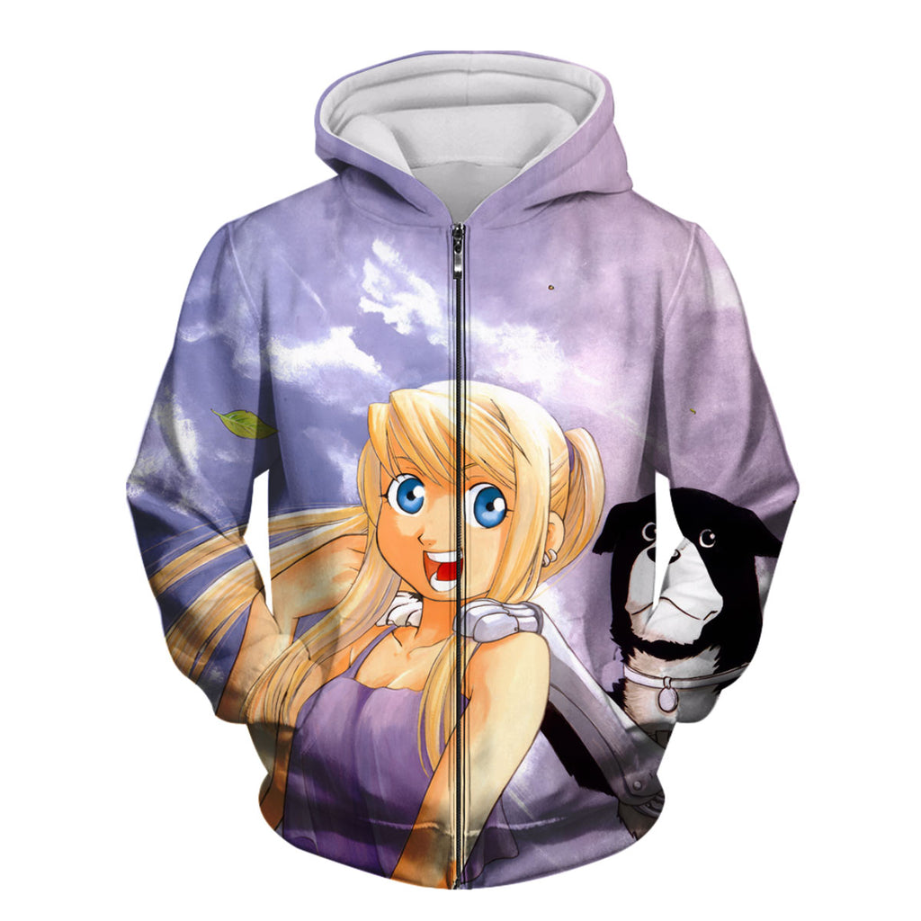 Fullmetal Alchemist Winry Rockbell Mechanic Canine Companion Anime Apparel