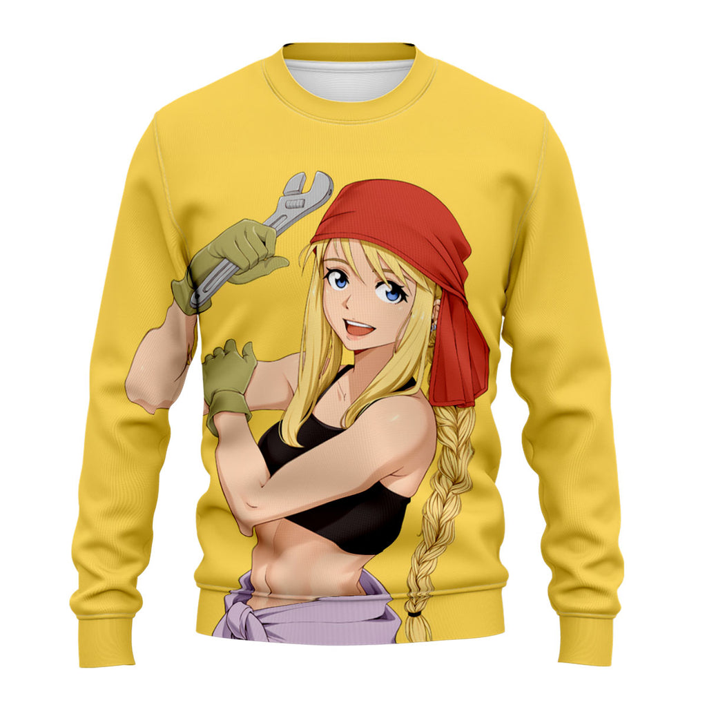 Fullmetal Alchemist Winry Rockbell Mechanic Wrench Anime Apparel