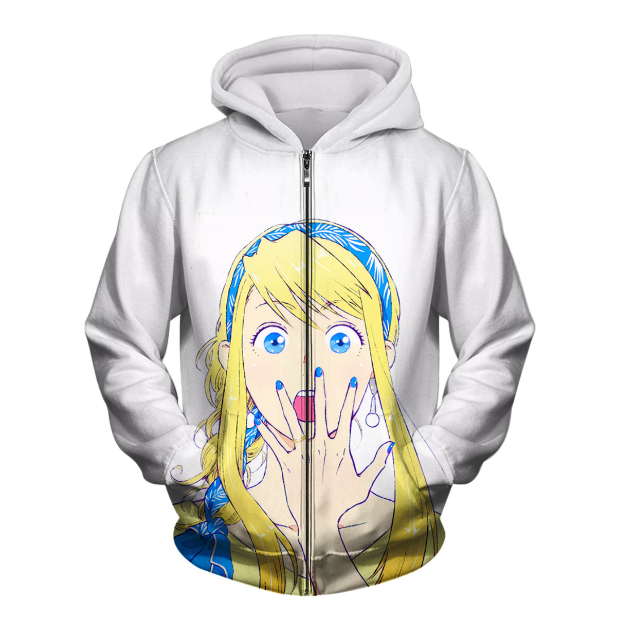Fullmetal Alchemist Winry Rockbell Shocked Expression Anime Apparel