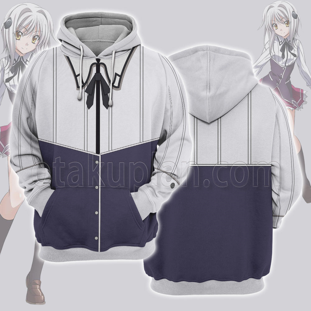 High School Dxd Koneko Tojo White Uniform Cosplay Hoodie