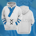 Hunter Hunter Aizakku Netero White Blue Taoist Robe Cosplay Hoodie