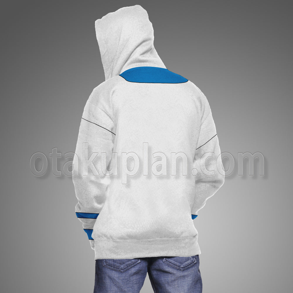 Hunter Hunter Aizakku Netero White Blue Taoist Robe Cosplay Hoodie