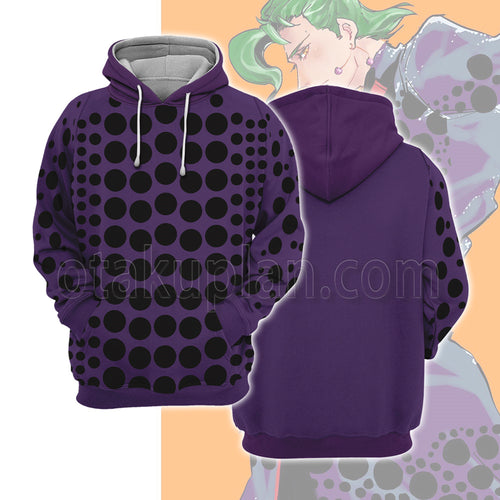 Anime Stardust Crusaders Kakyoin Noriaki Purple Cosplay Hoodie