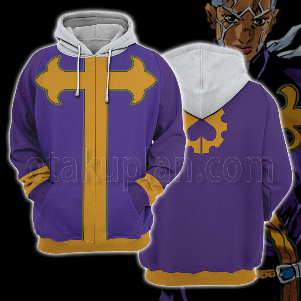 Anime Enrico Pucci Purple Cosplay Hoodie