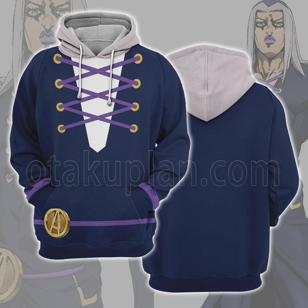 Anime Vento Aureo Golden Wind Anime Edition Leone Abbacchio Cosplay Hoodie