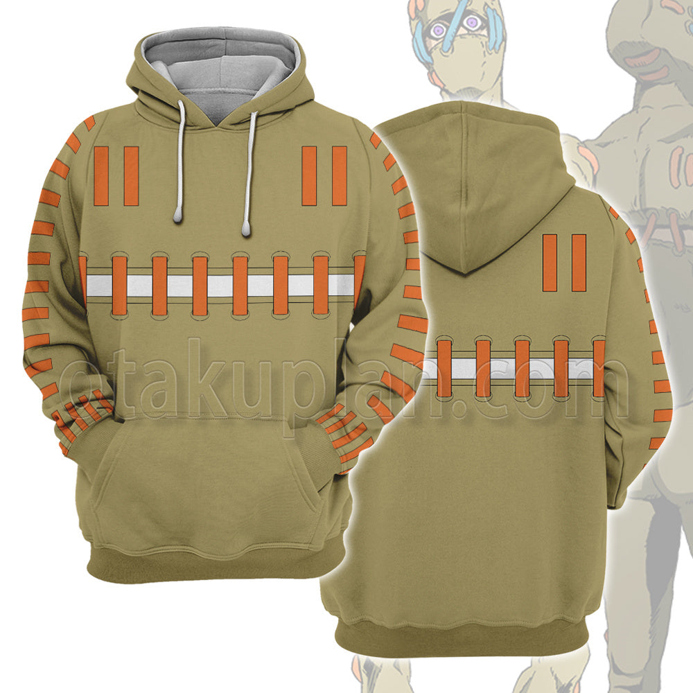 Anime Golden Wind Secco Green Cosplay Hoodie