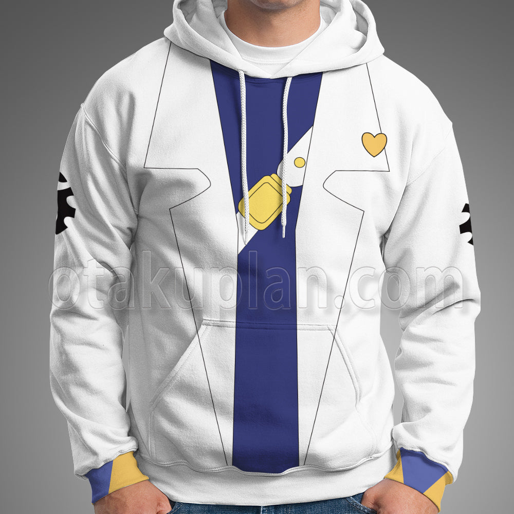 Anime Jotaro Kujo White Clothes Cosplay Hoodie