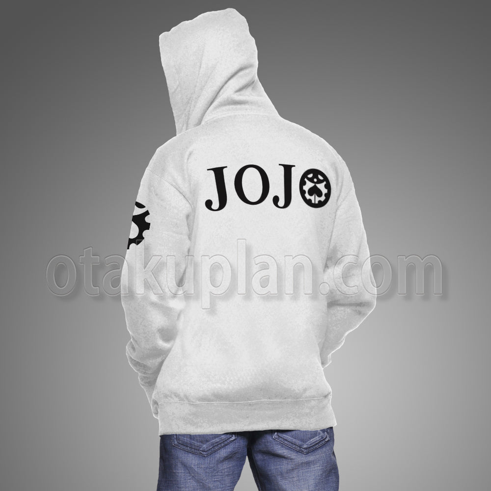 Anime Jotaro Kujo White Clothes Cosplay Hoodie