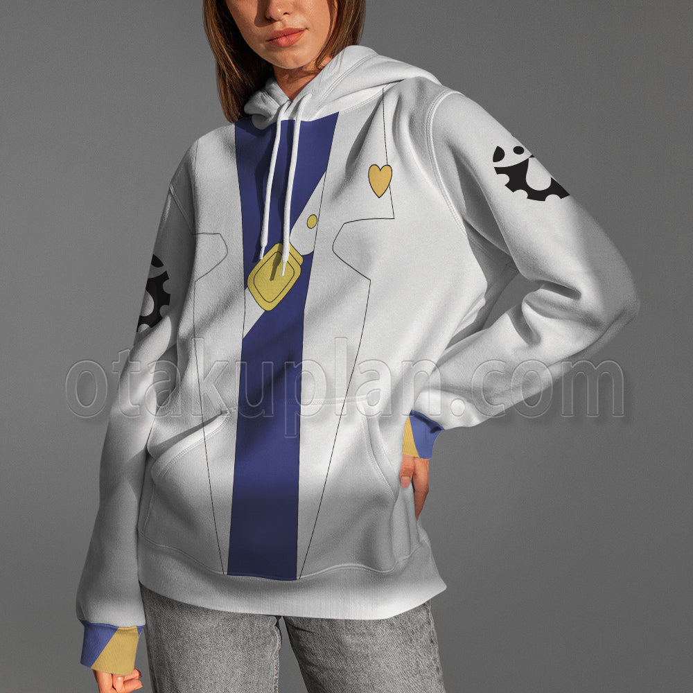 Anime Jotaro Kujo White Clothes Cosplay Hoodie
