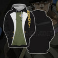 Anime Kujo Jotaro Green Vest Cosplay Hoodie