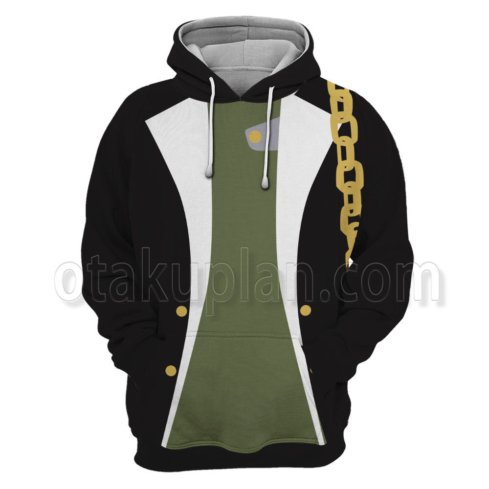 Anime Kujo Jotaro Green Vest Cosplay Hoodie