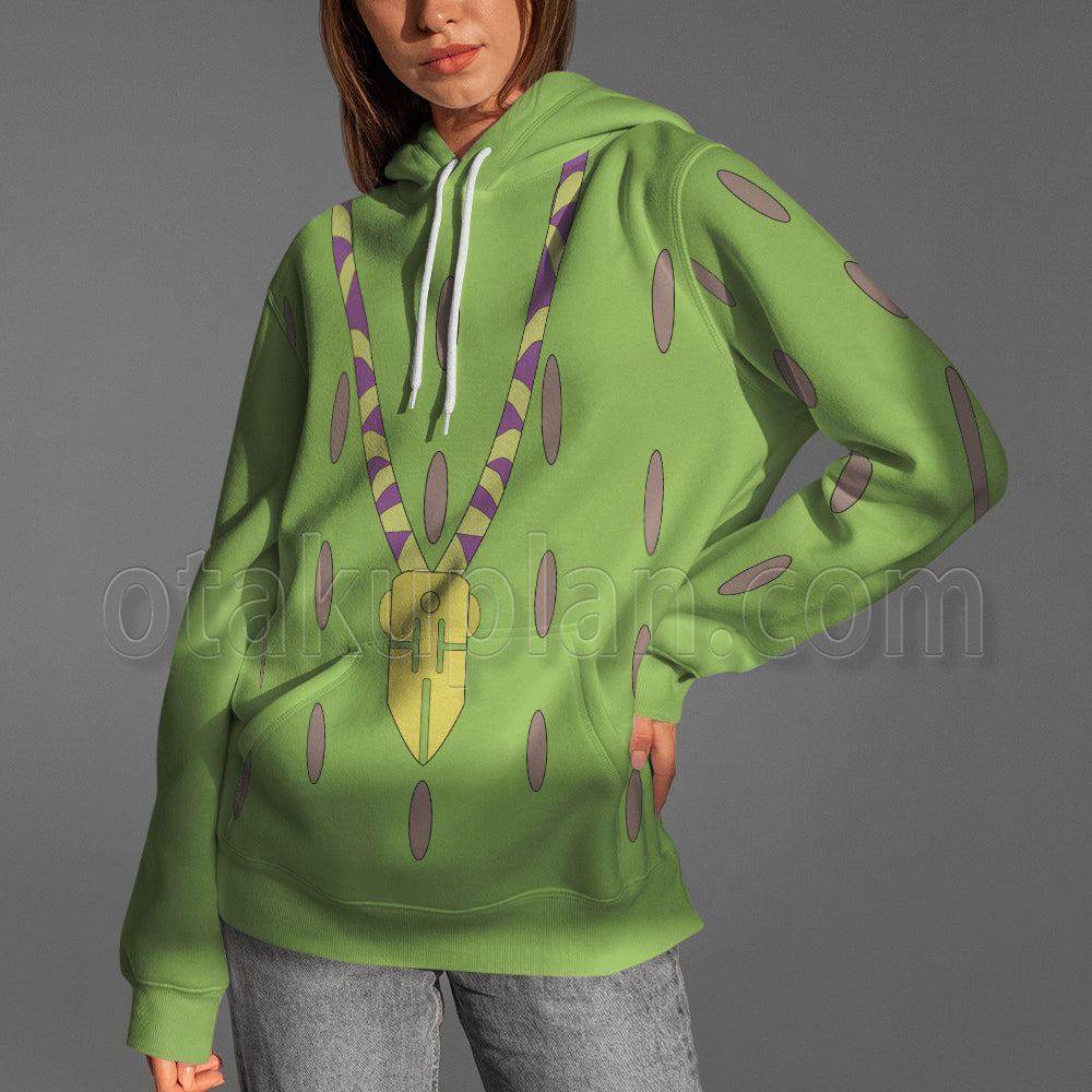 Anime Rohan Kishibe Green Cosplay Hoodie