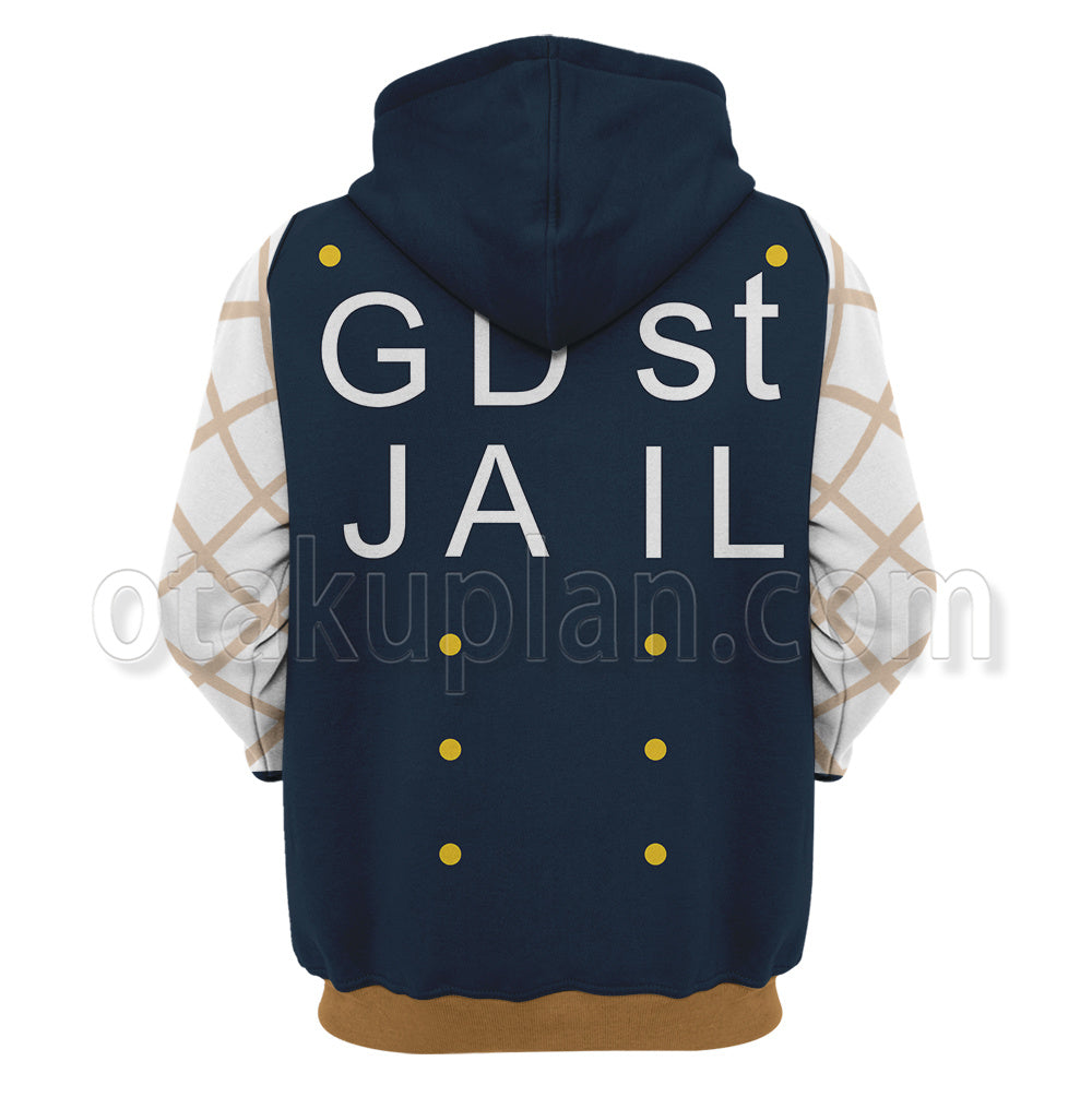 Anime Stone Ocean Narc Anastasia Blue Cosplay Hoodie