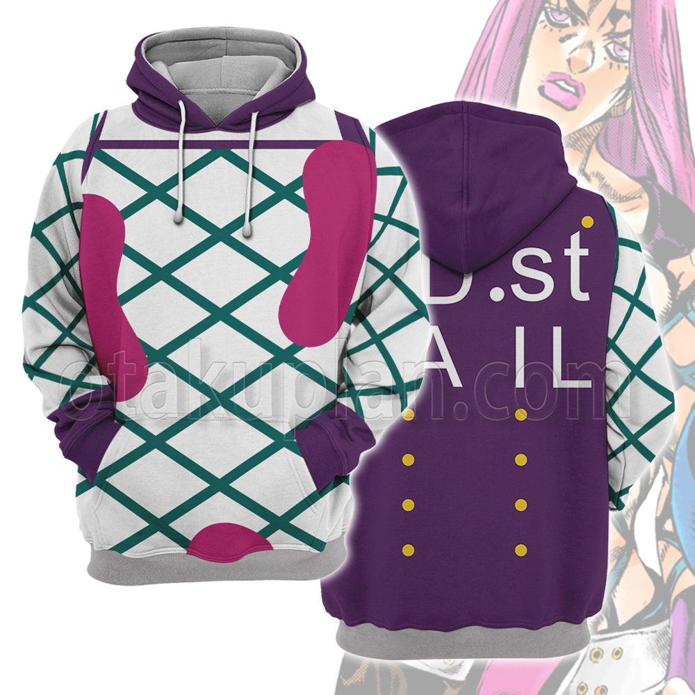Anime Stone Ocean Narciso Anasui Cosplay Hoodie