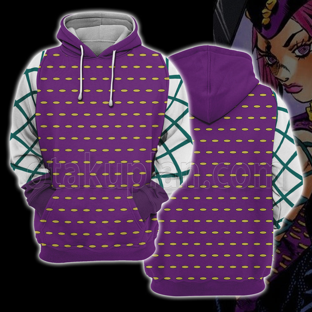 Anime Stone Ocean Narciso Anasui Female Cosplay Hoodie