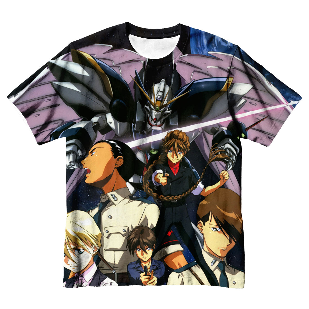 Mobile Suit Gundam Wing Characters With Mecha Anime Apparel