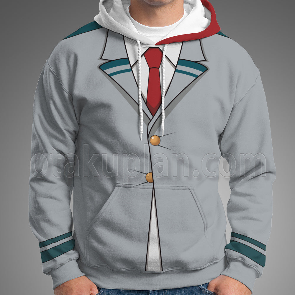 Anime Todoroki Shouto Grey Uniform Cosplay Hoodie