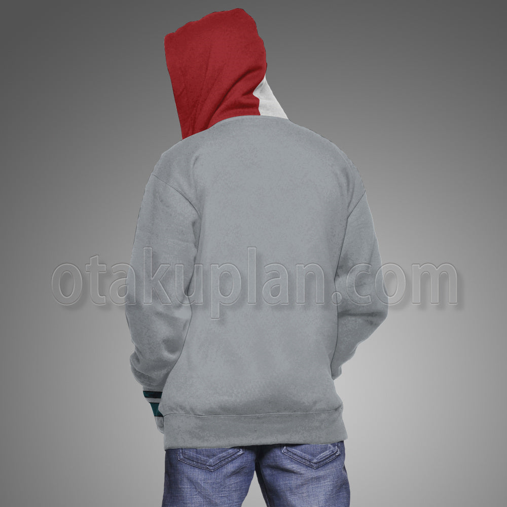 Anime Todoroki Shouto Grey Uniform Cosplay Hoodie