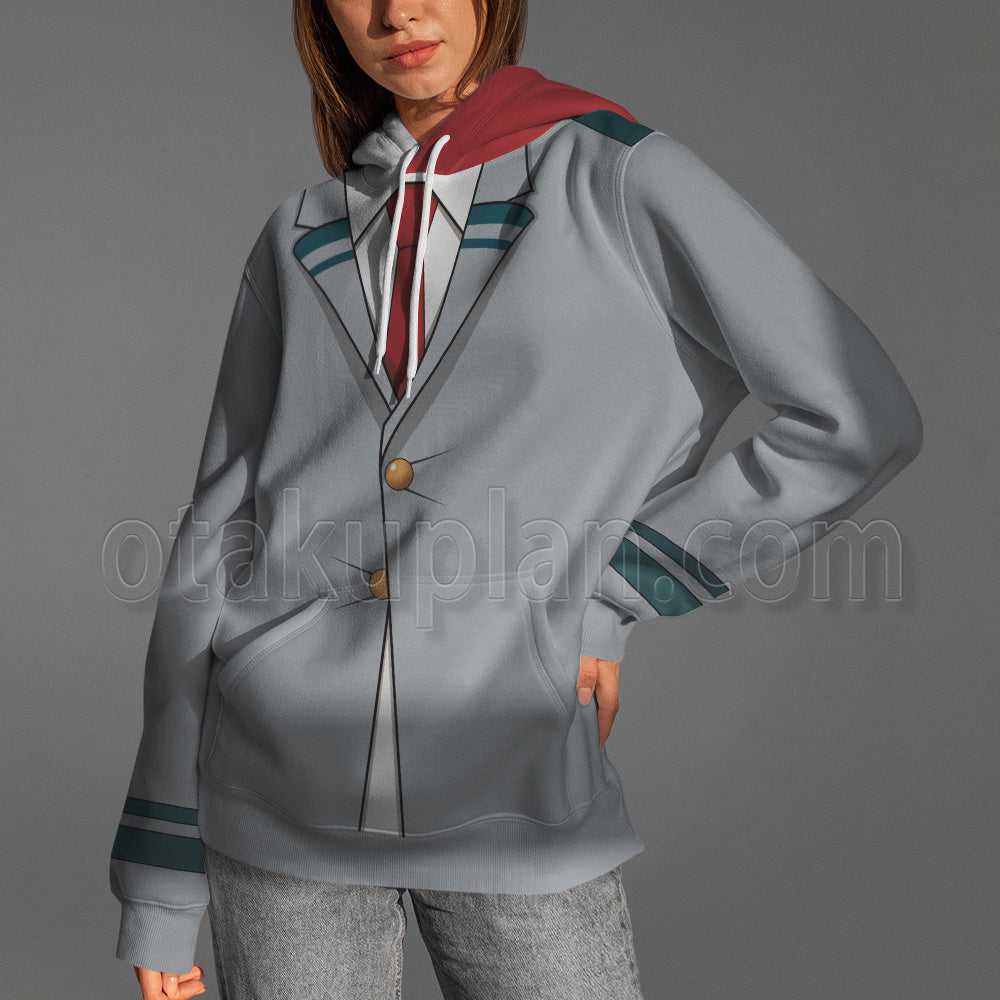 Anime Todoroki Shouto Grey Uniform Cosplay Hoodie