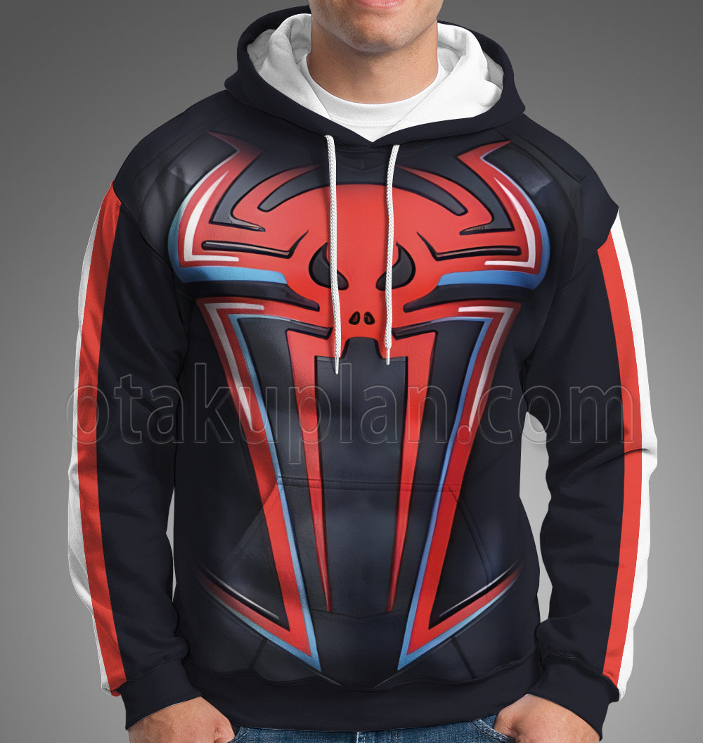 New 2099 Miles Morales Spider Hero Jumpsuit Cosplay Hoodie