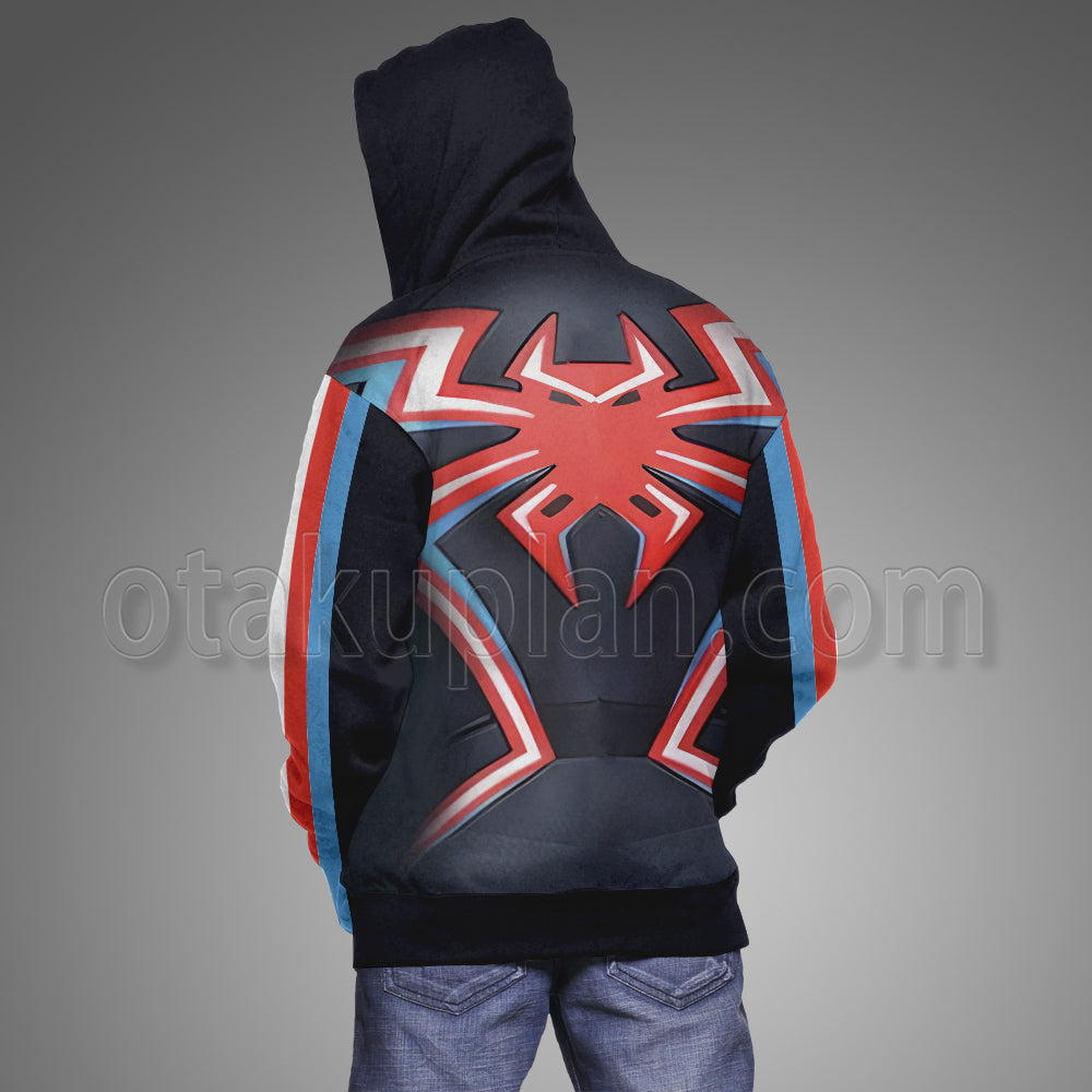 New 2099 Miles Morales Spider Hero Jumpsuit Cosplay Hoodie
