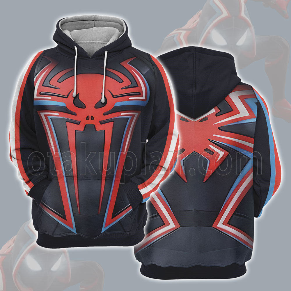 New 2099 Miles Morales Spider Hero Jumpsuit Cosplay Hoodie