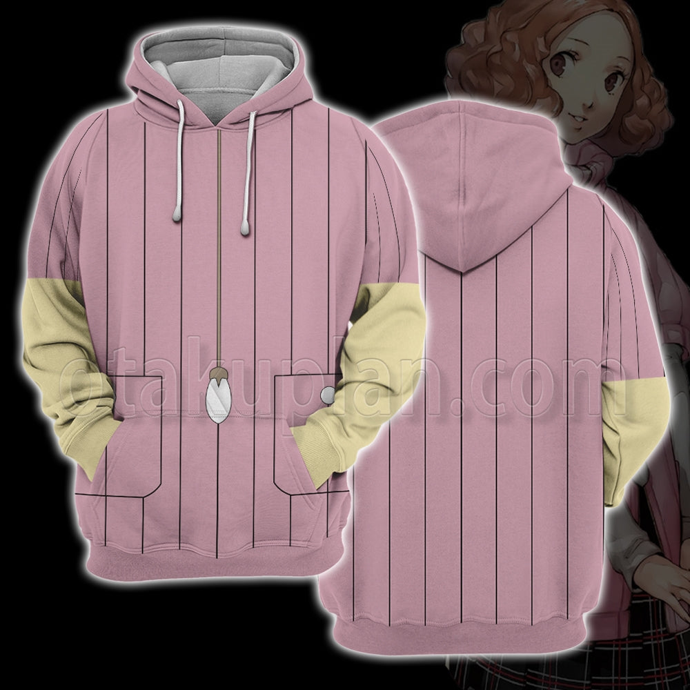 Persona 5 Haru Okumura Pink Cosplay Hoodie