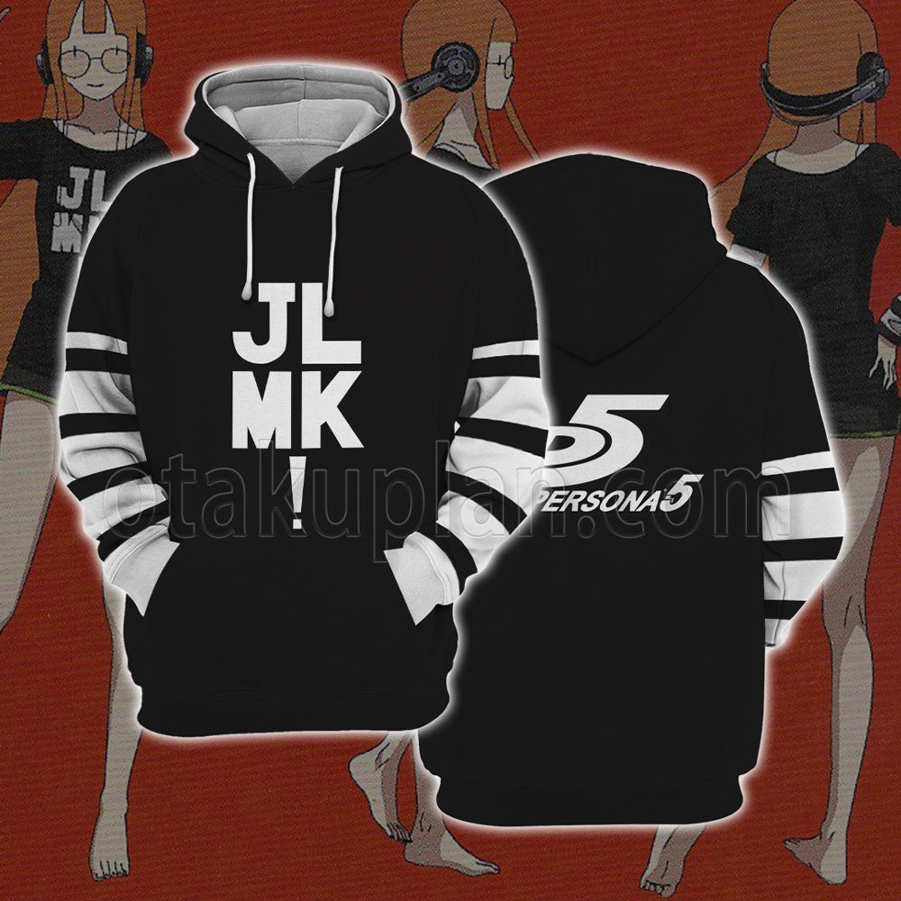 Persona 5 The Animation Rio X Teir Figma Oracle Black Cosplay Hoodie