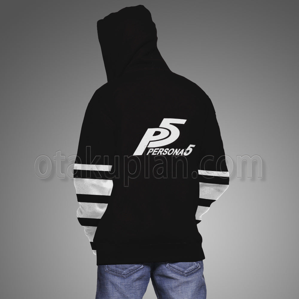 Persona 5 The Animation Rio X Teir Figma Oracle Black Cosplay Hoodie
