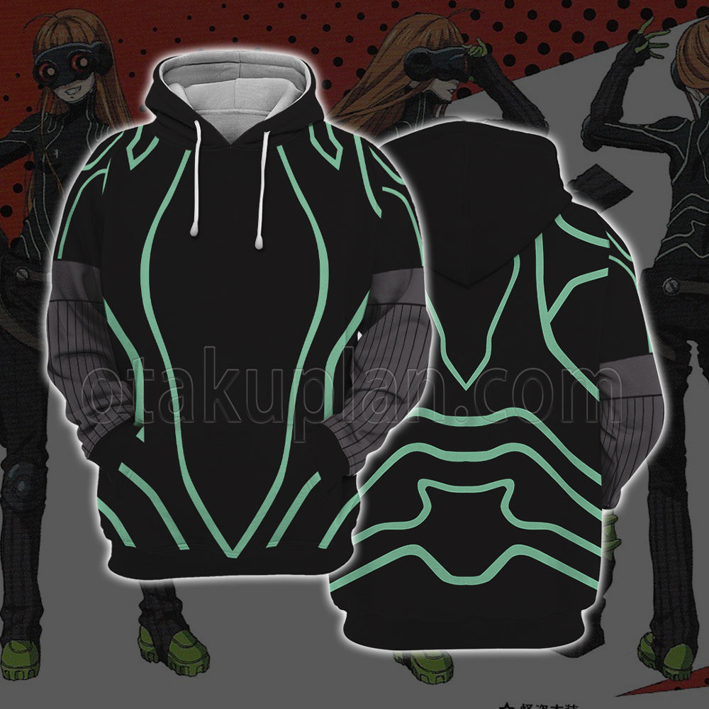 Persona 5 The Animation Rio X Teir Figma Oracle Cosplay Hoodie
