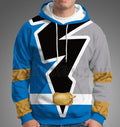 Power Rangers Dino Fury Blue Ranger Cosplay Hoodie