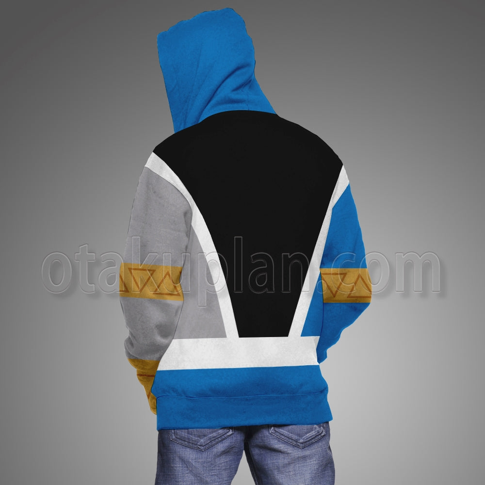 Power Rangers Dino Fury Blue Ranger Cosplay Hoodie