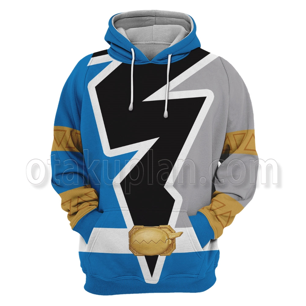 Power Rangers Dino Fury Blue Ranger Cosplay Hoodie