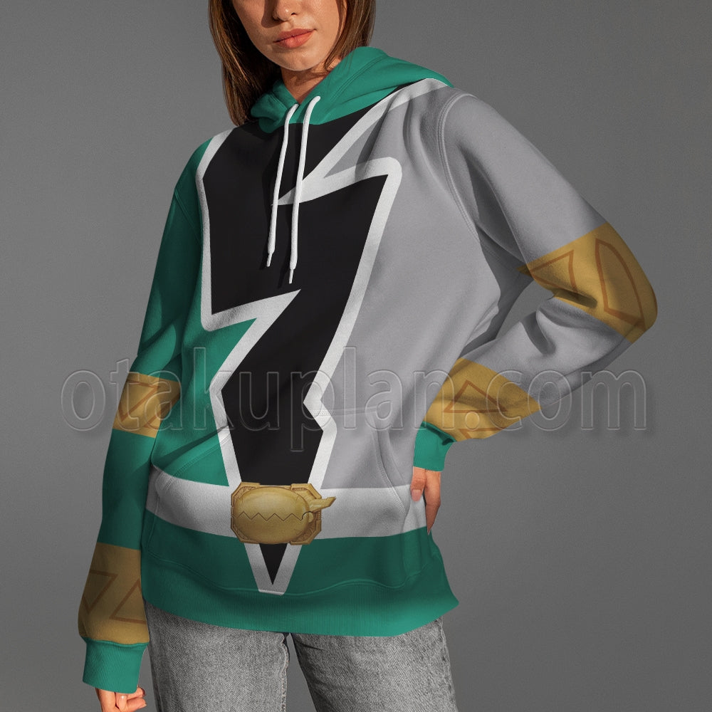 Power Rangers Dino Fury Green Ranger Cosplay Hoodie