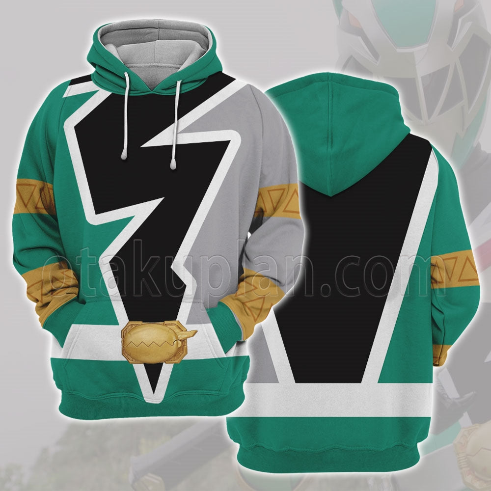 Power Rangers Dino Fury Green Ranger Cosplay Hoodie
