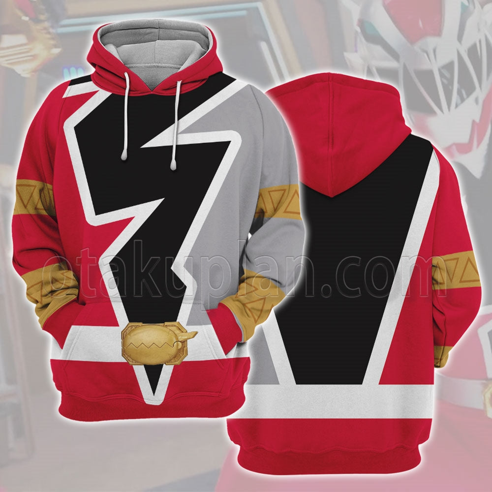 Power Rangers Dino Fury Red Ranger Cosplay Hoodie