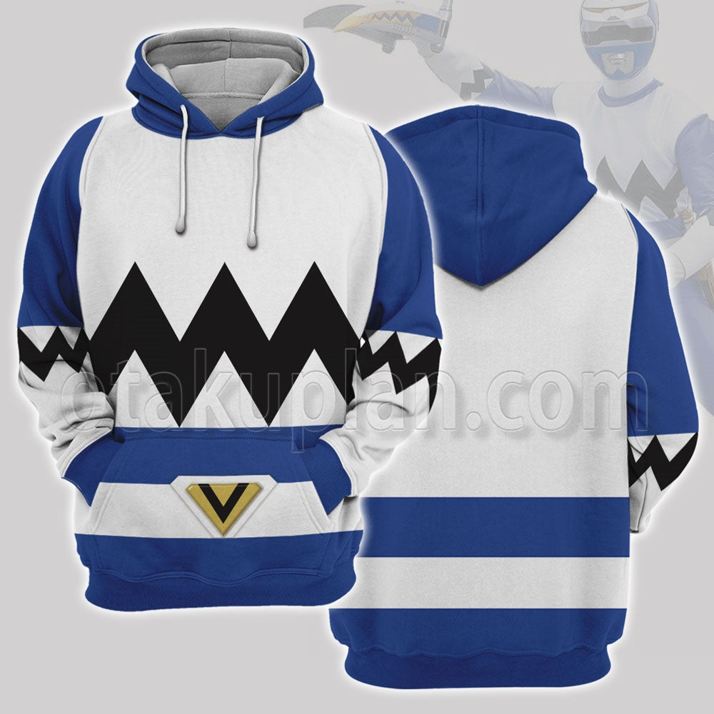 Power Rangers Lost Galaxy Episode Blue Cosplay Hoodie