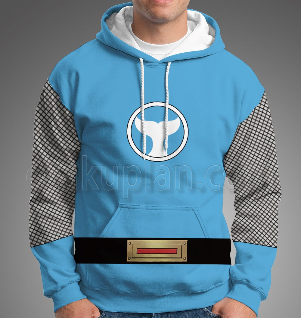 Power Rangers Ninja Storm Blue Cosplay Hoodie