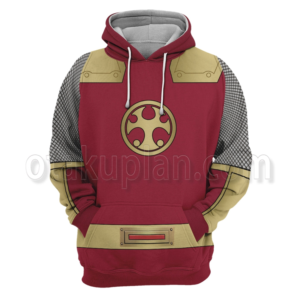 Power Rangers Ninja Storm Crimson Thunder Ranger Red Cosplay Hoodie
