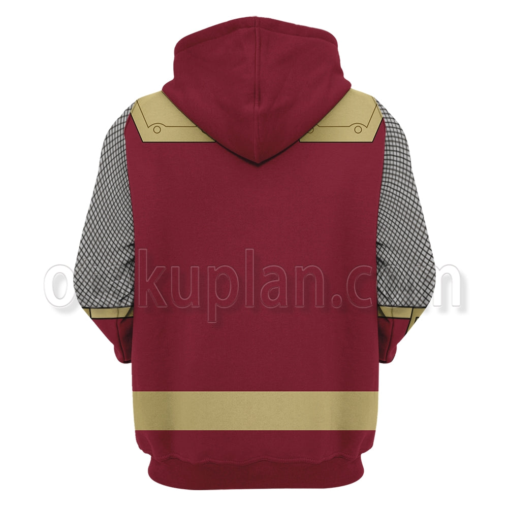 Power Rangers Ninja Storm Crimson Thunder Ranger Red Cosplay Hoodie