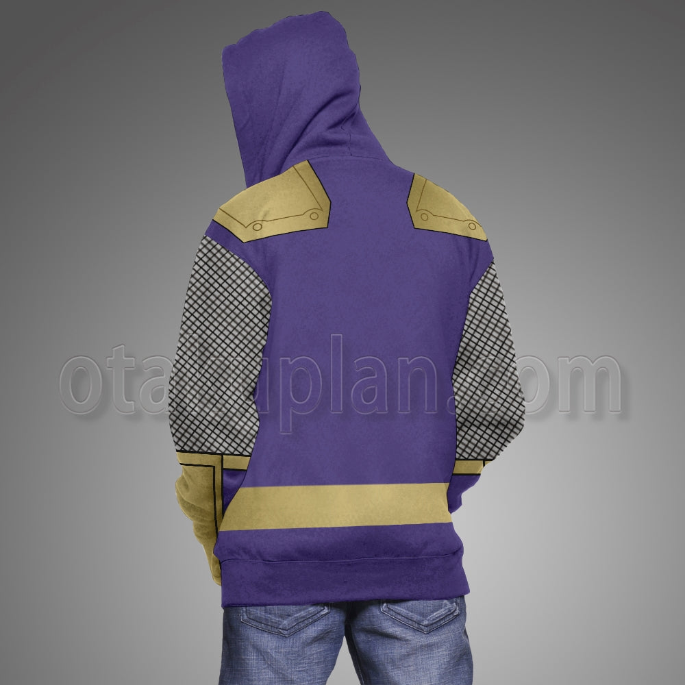 Power Rangers Ninja Storm Navy Thunder Ranger Purple Cosplay Hoodie