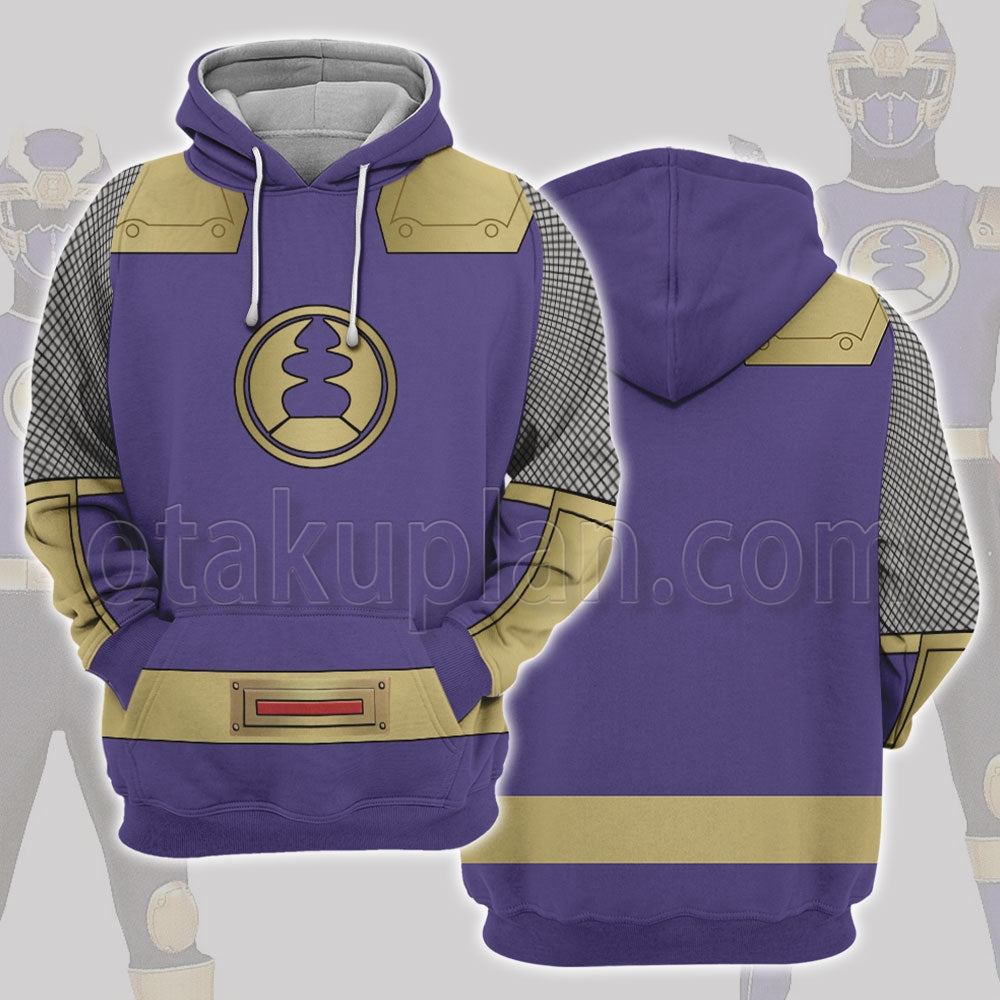 Power Rangers Ninja Storm Navy Thunder Ranger Purple Cosplay Hoodie