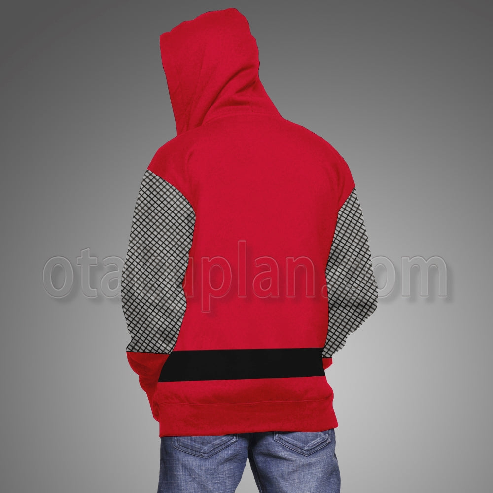 Power Rangers Ninja Storm Red Cosplay Hoodie