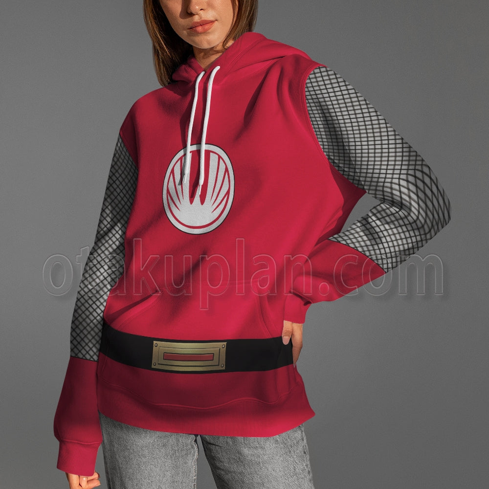 Power Rangers Ninja Storm Red Cosplay Hoodie