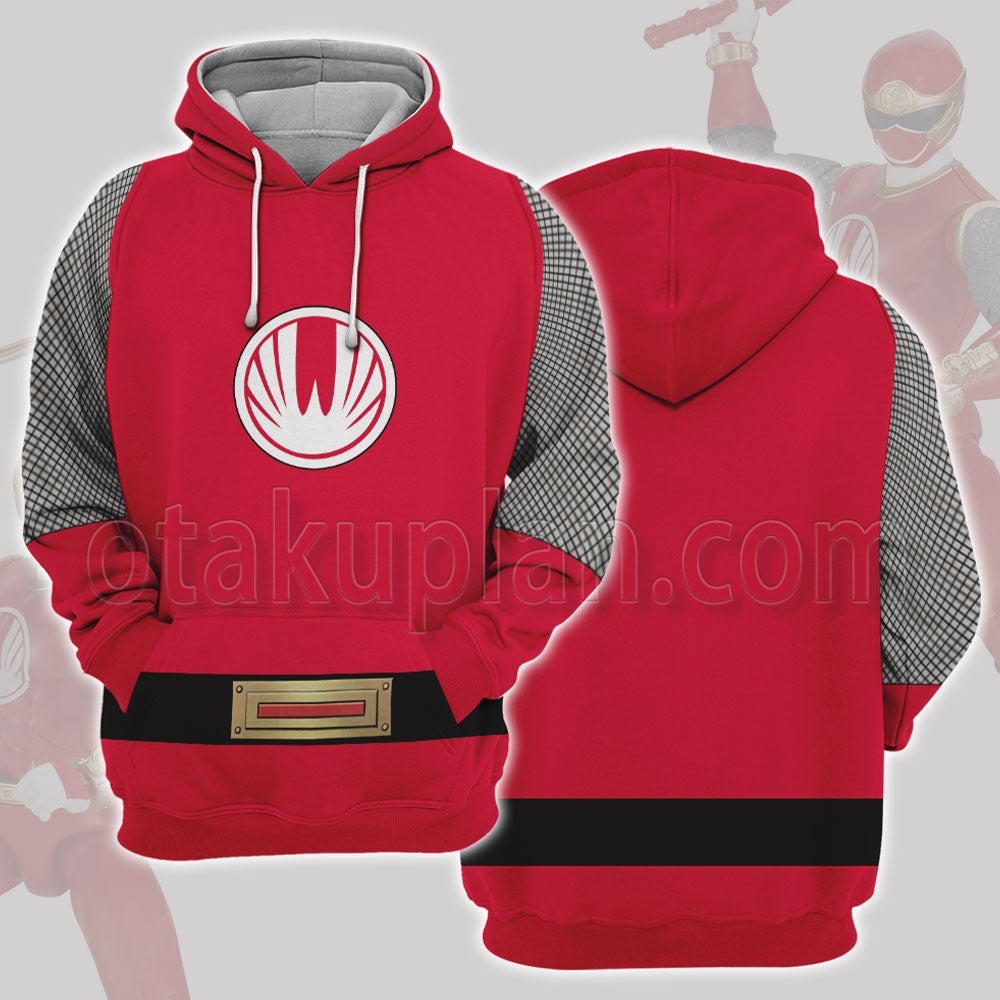 Power Rangers Ninja Storm Red Cosplay Hoodie