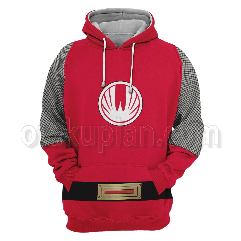 Power Rangers Ninja Storm Red Cosplay Hoodie